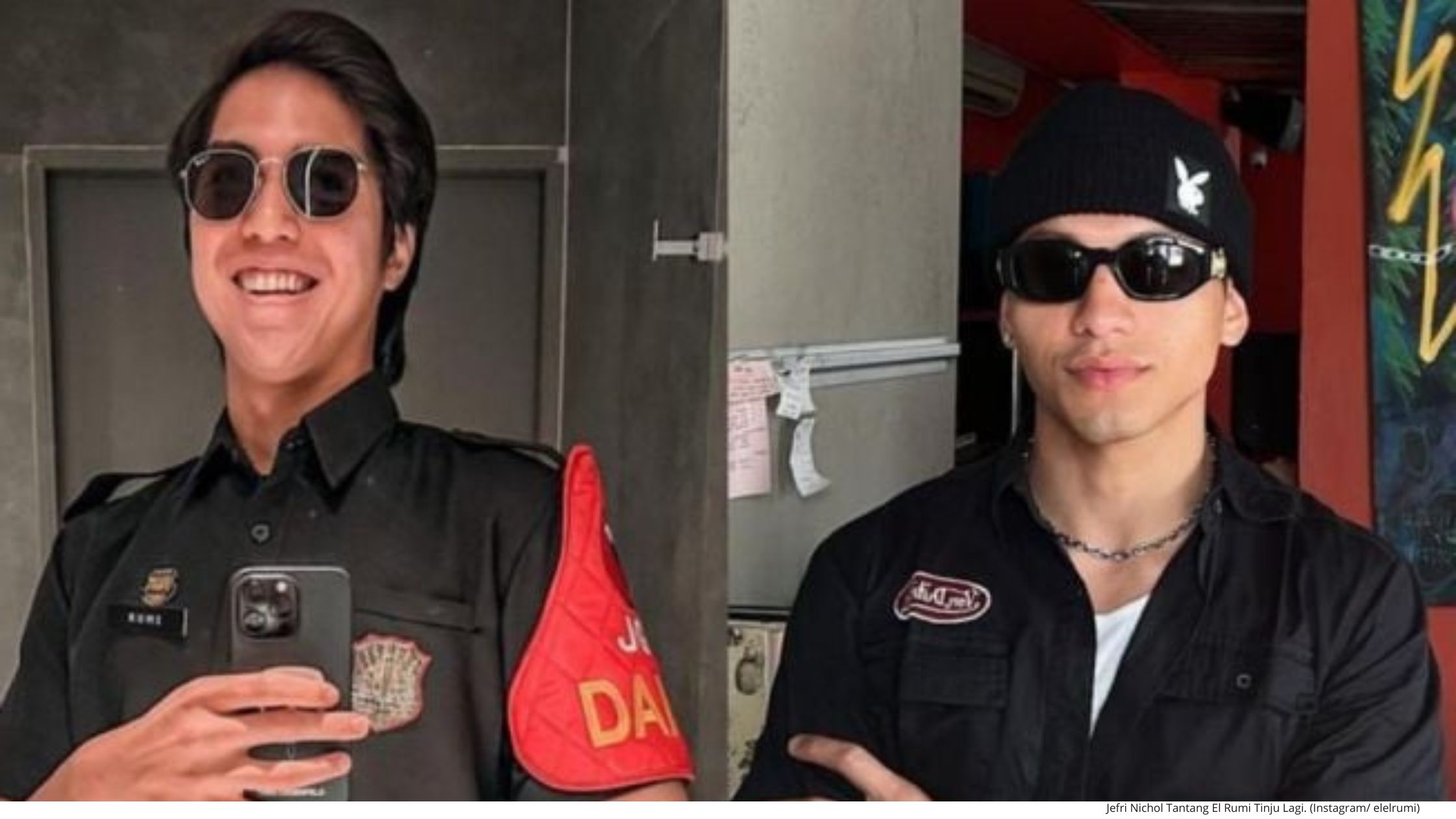 El Rumi dan Jefri Nichol berpose