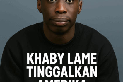 Khaby Lame dengan ekspresi serius memakai sweater hitam