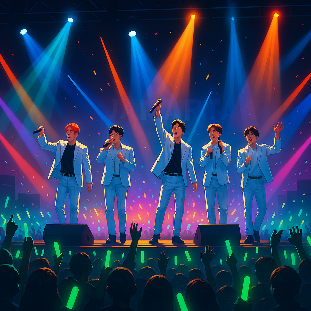 Ilustrasi digital konser NCT WISH di Jakarta
