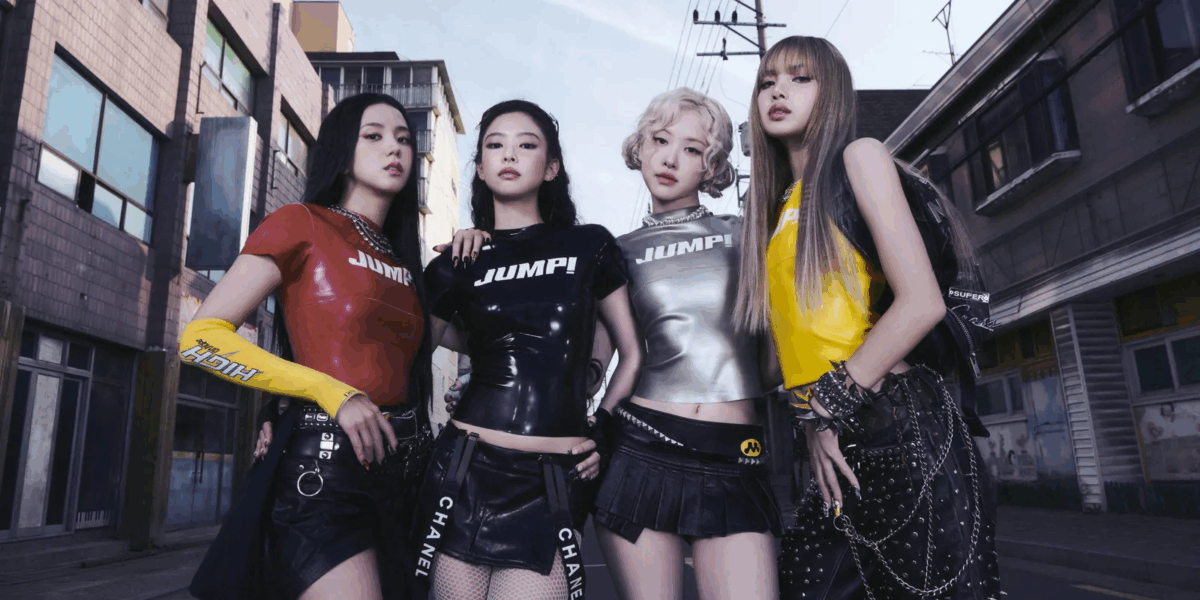 BLACKPINK berpose untuk promo single terbaru “Jump” 2025.