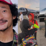 Isa Bajaj bersama keluarga dan rekan di bandara, siap menaiki private jet Raffi Ahmad.