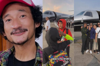 Isa Bajaj bersama keluarga dan rekan di bandara, siap menaiki private jet Raffi Ahmad.