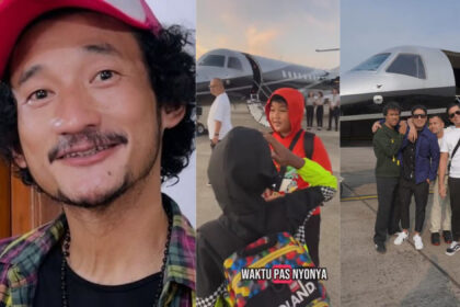 Isa Bajaj bersama keluarga dan rekan di bandara, siap menaiki private jet Raffi Ahmad.