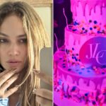 Jennifer Lopez tanpa makeup di ulang tahunnya