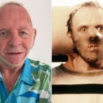 Anthony Hopkins mengenakan SKIMS Face Wrap dan sebagai Hannibal Lecter di film
